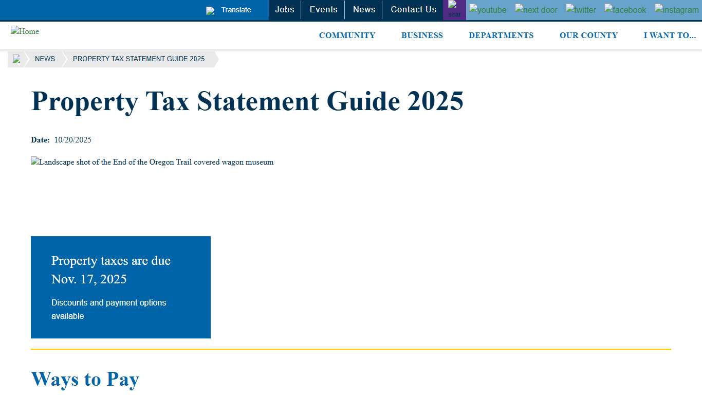 Property Tax Statement Guide 2025 Clackamas County
